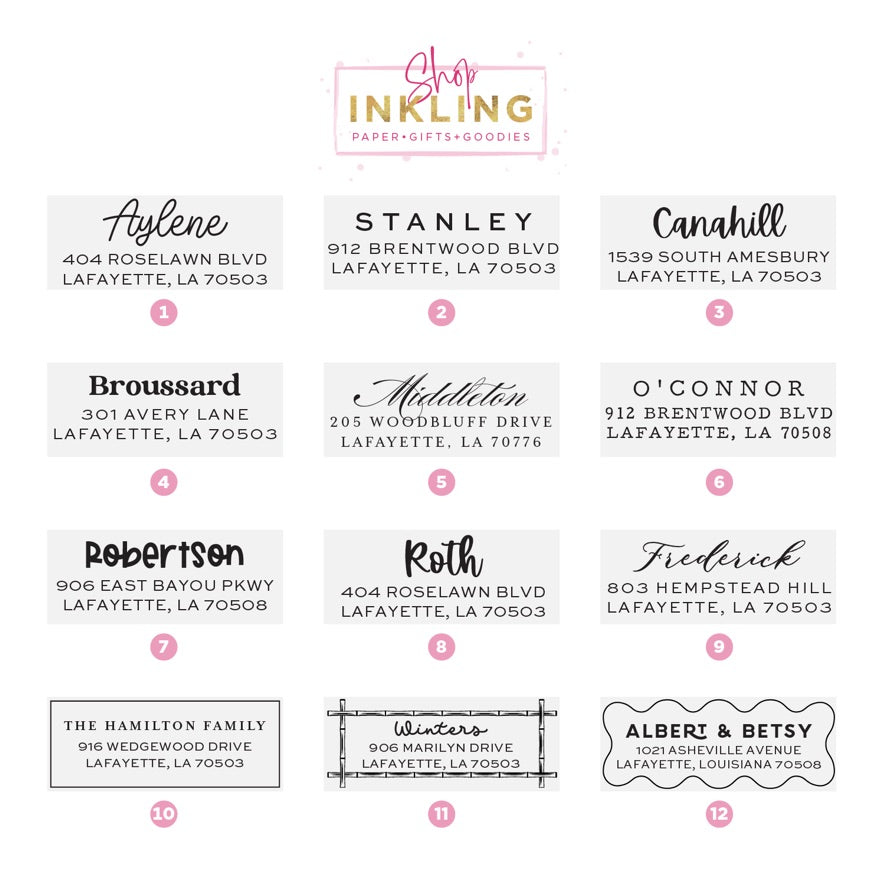 Wooden Address Stamp