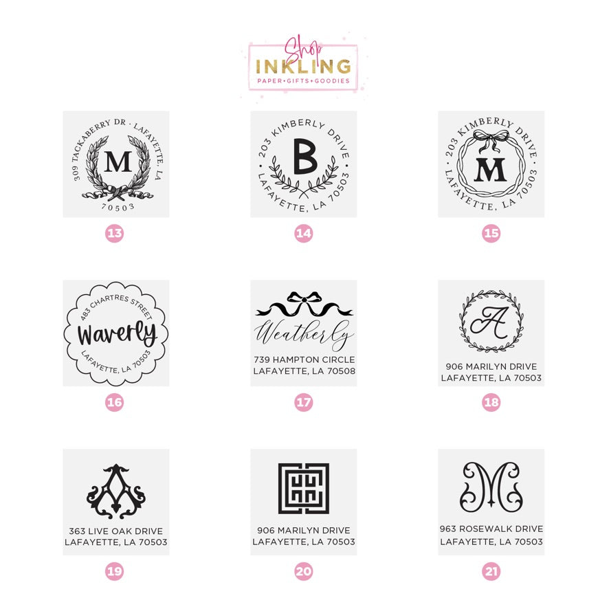 Self Inking Address Stamp