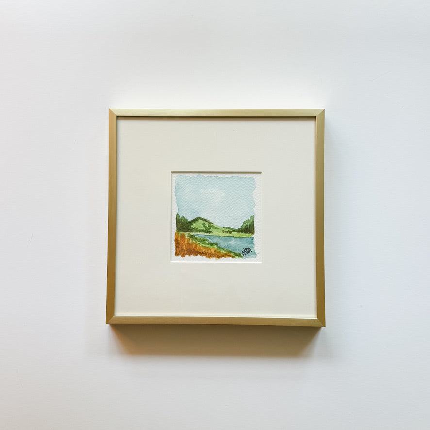 Original Framed Watercolor - Mini Landscape 2