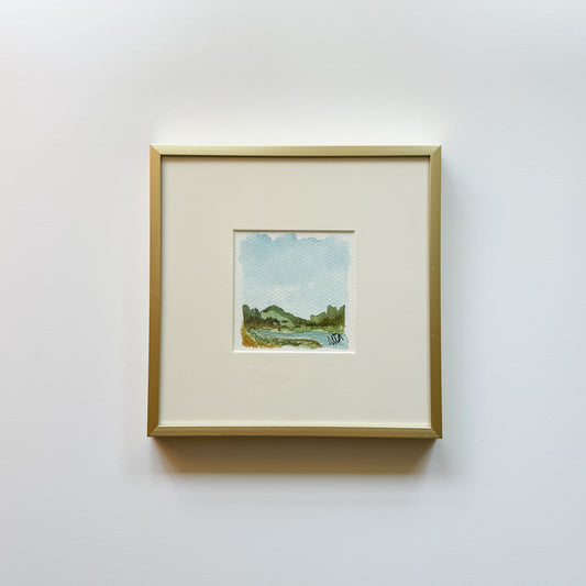 Original Framed Watercolor - Mini Landscape 1