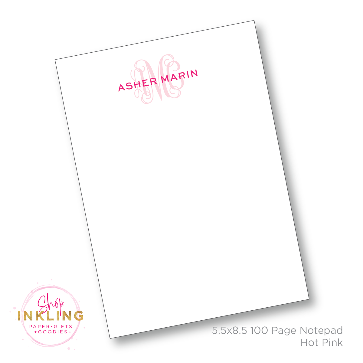 Monogram Notepad Classic Monogram Notepad – Shop Inkling